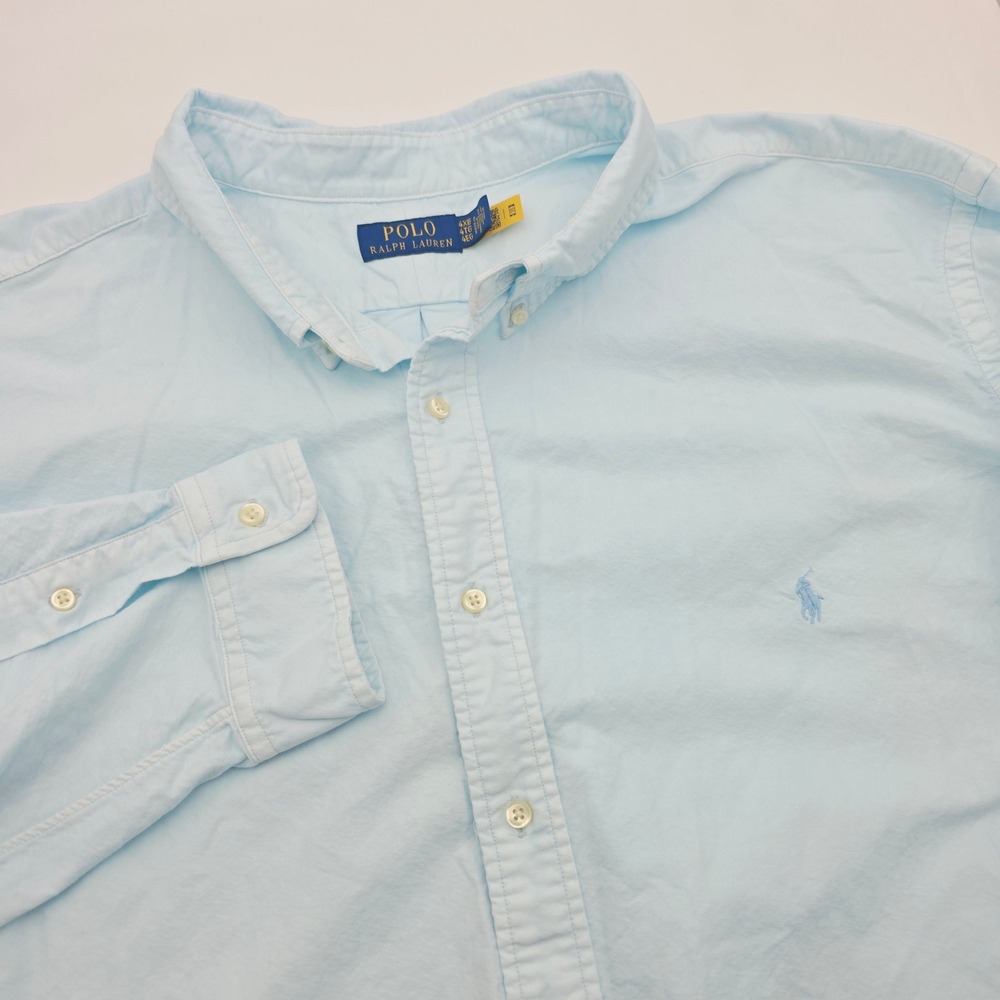 Polo Ralph Lauren Oxford Shirt Mens 4XB Big Light Blue Long Sleeve Button Down